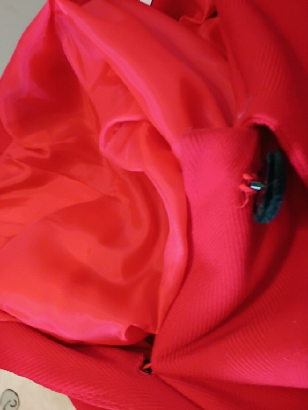 Vintage Red Long Dress Coat, Button-Front, Sz 6 - Picture 13 of 15